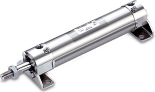 C(D)G5-S, Silownik ze stali_nierdzewnej, dwustronnego dzialania, z jednostronnym tloczyskiem